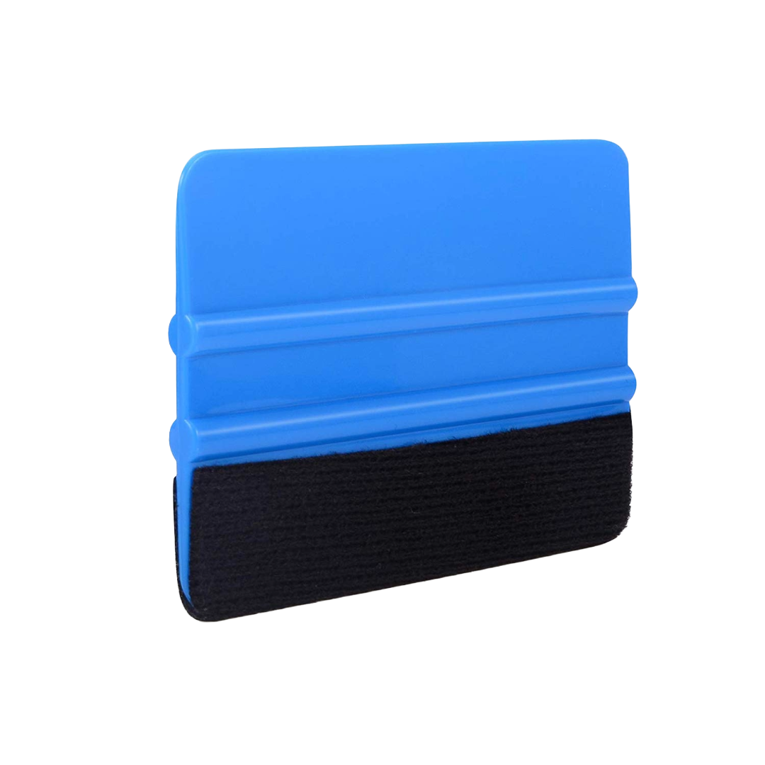 Felt edge vinyl squeegee with blue and black grip — Summit MX