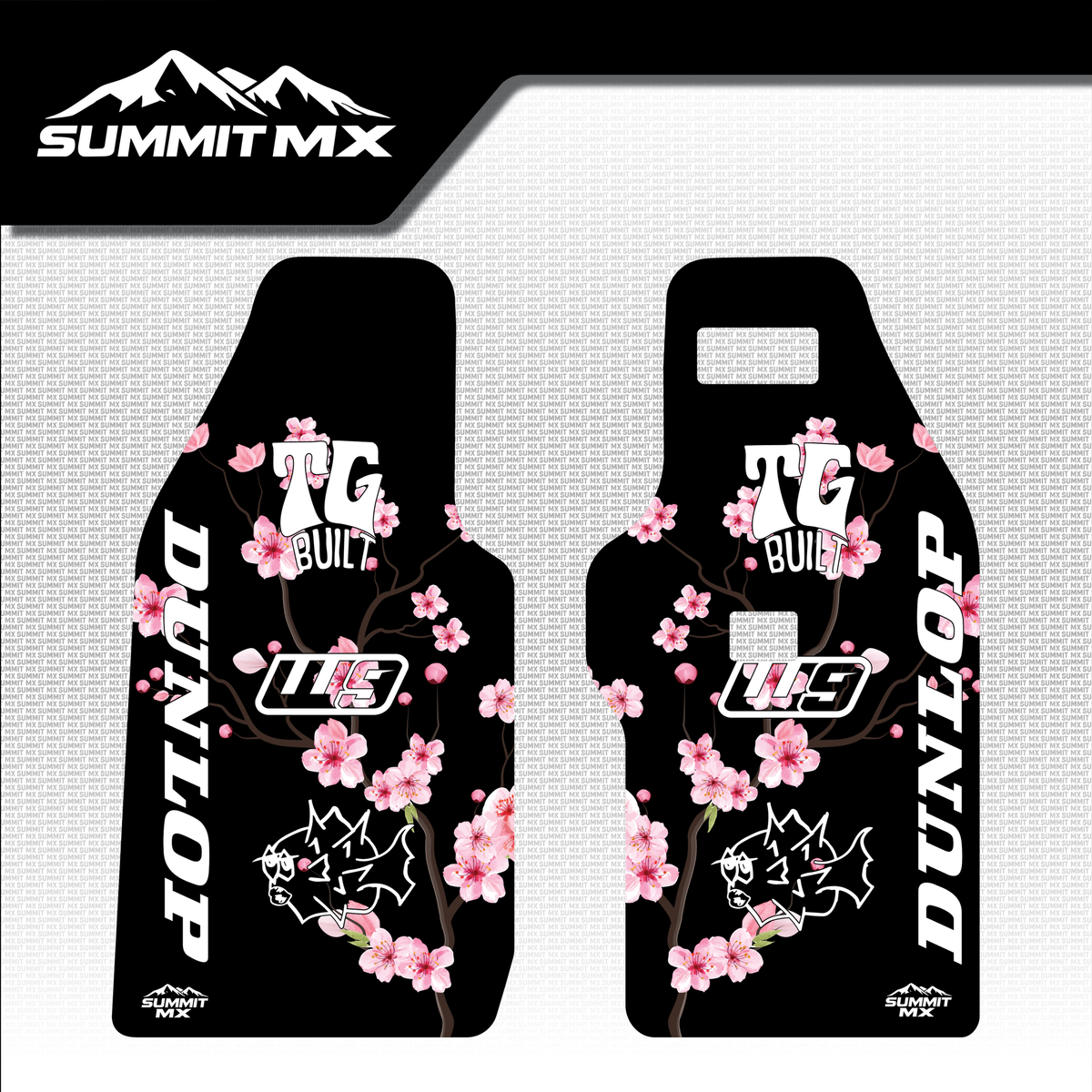 Cherry Blossom Decal for Storm Bee Fork Guards