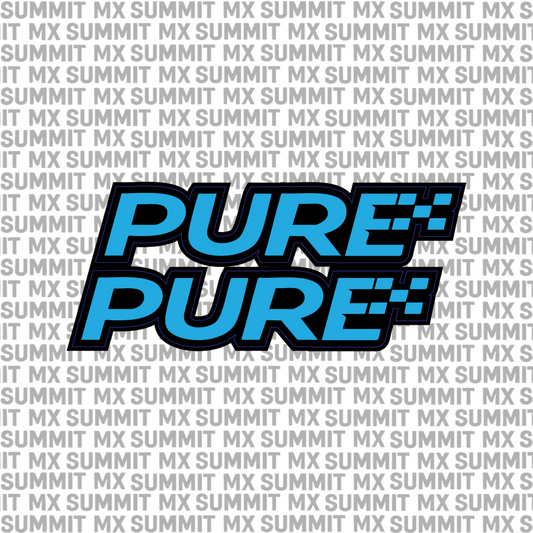 Pure fork tube decal in light blue colorway — Summit MX