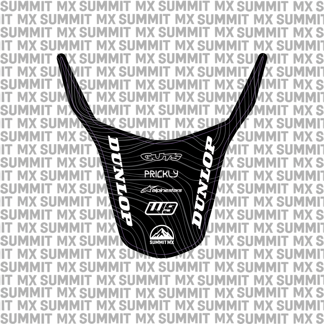 Surron LBX rear fender decal topographical design — Summit MX