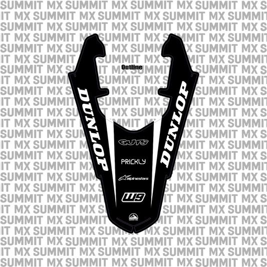 Surron Ultra Bee rear fender decal in outline colorway — Summit MX