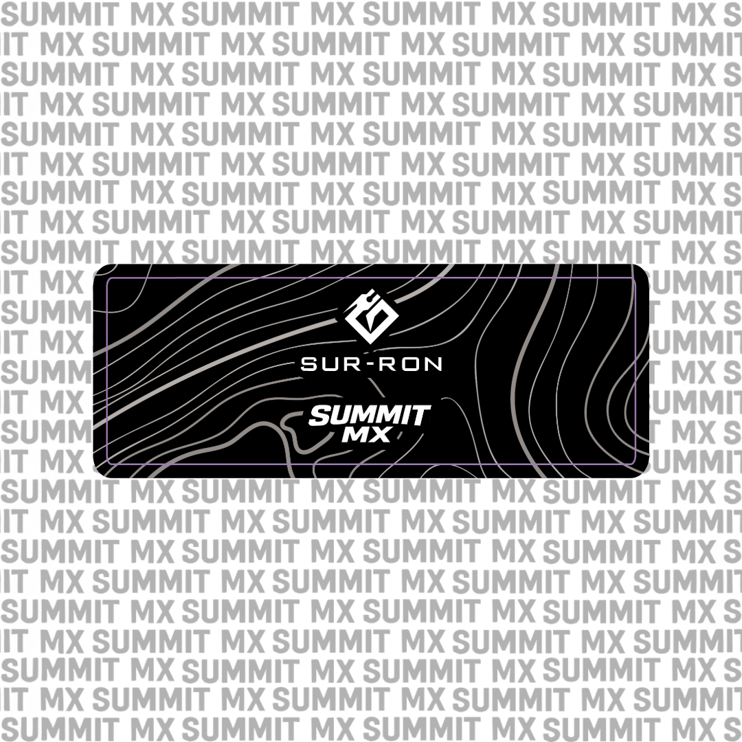 Surron LBX stock shock decal topographical design — Summit MX
