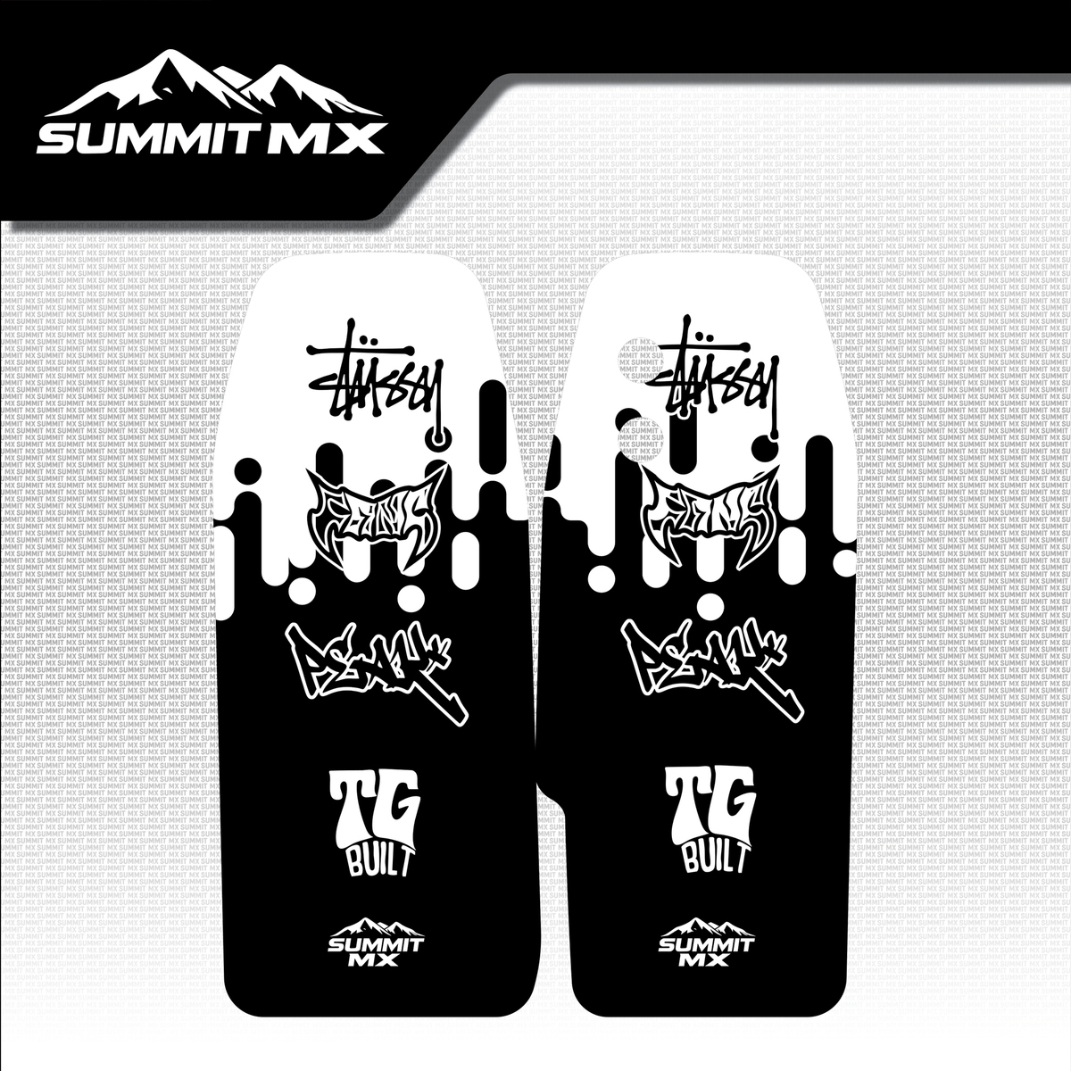 Drip Decal for Tutio Fork Guards, view 2