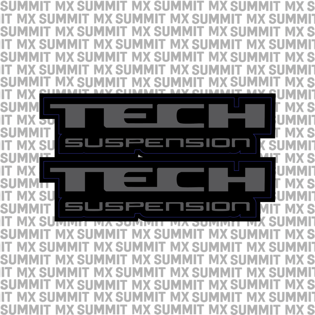 Tech fork tube decal in gray colorway — Summit MX