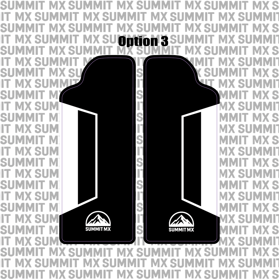 Customizable Sirris F43 Fork Guard Decals