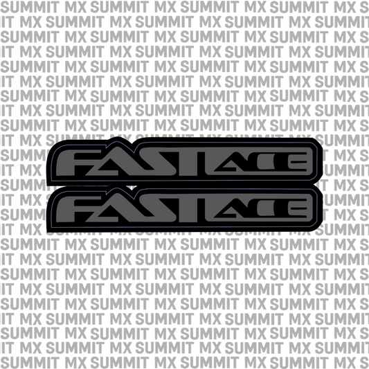 Fastace fork tube decal in gray colorway — Summit MX