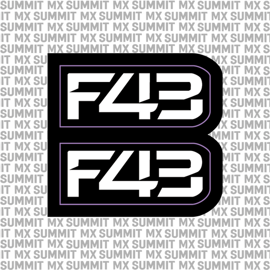 Sirris F43 fork decal in white colorway — Summit MX