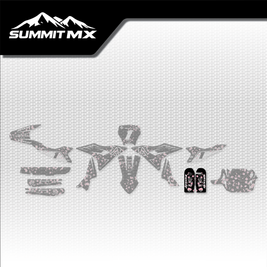 Cherry Blossom Decal for Altis Delta Fork Guards placement on the full kit