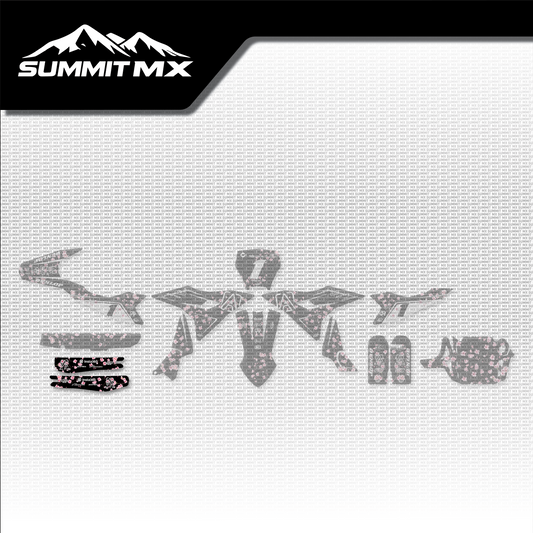 Cherry Blossom Decal for Altis Delta Swing Arm placement on the full kit