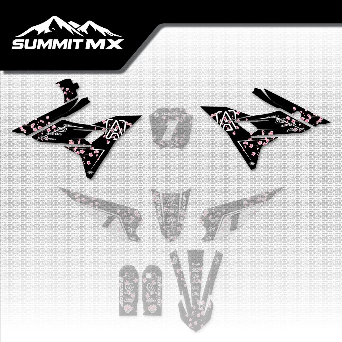 Cherry Blossom Altis Sigma front shroud decals, shown in place on the full kit