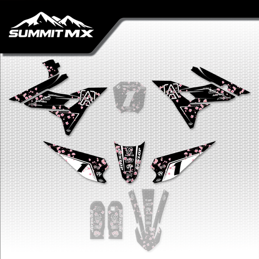 Cherry Blossom Altis Sigma body plastics kit, included pieces highlighted on the full kit