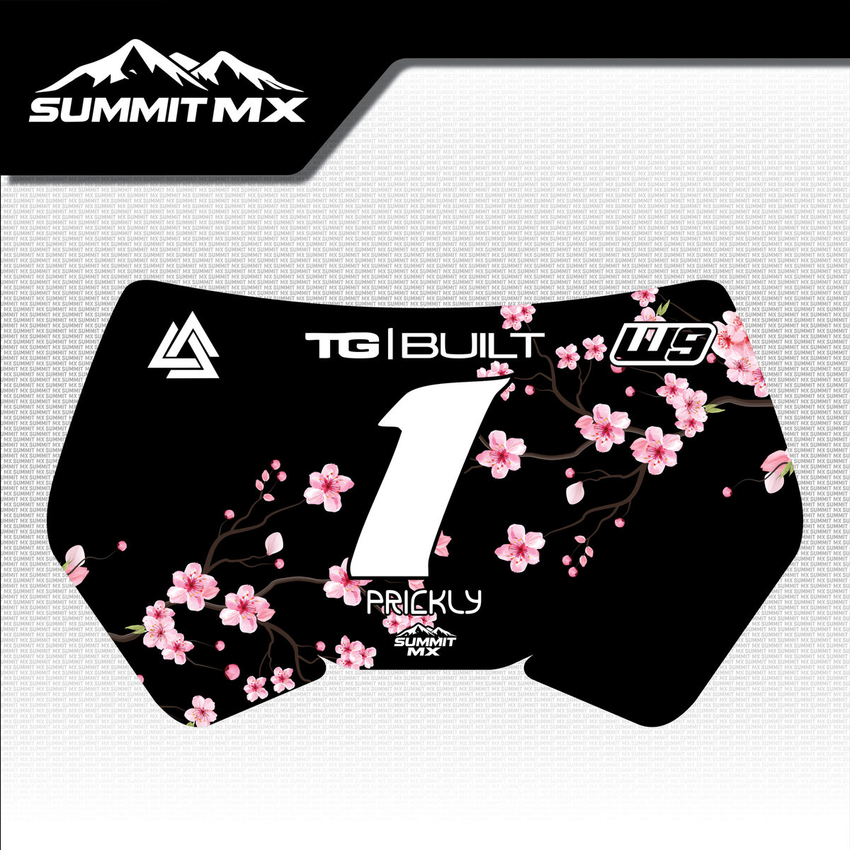 Cherry Blossom Decal for Storm Bee Number Plate