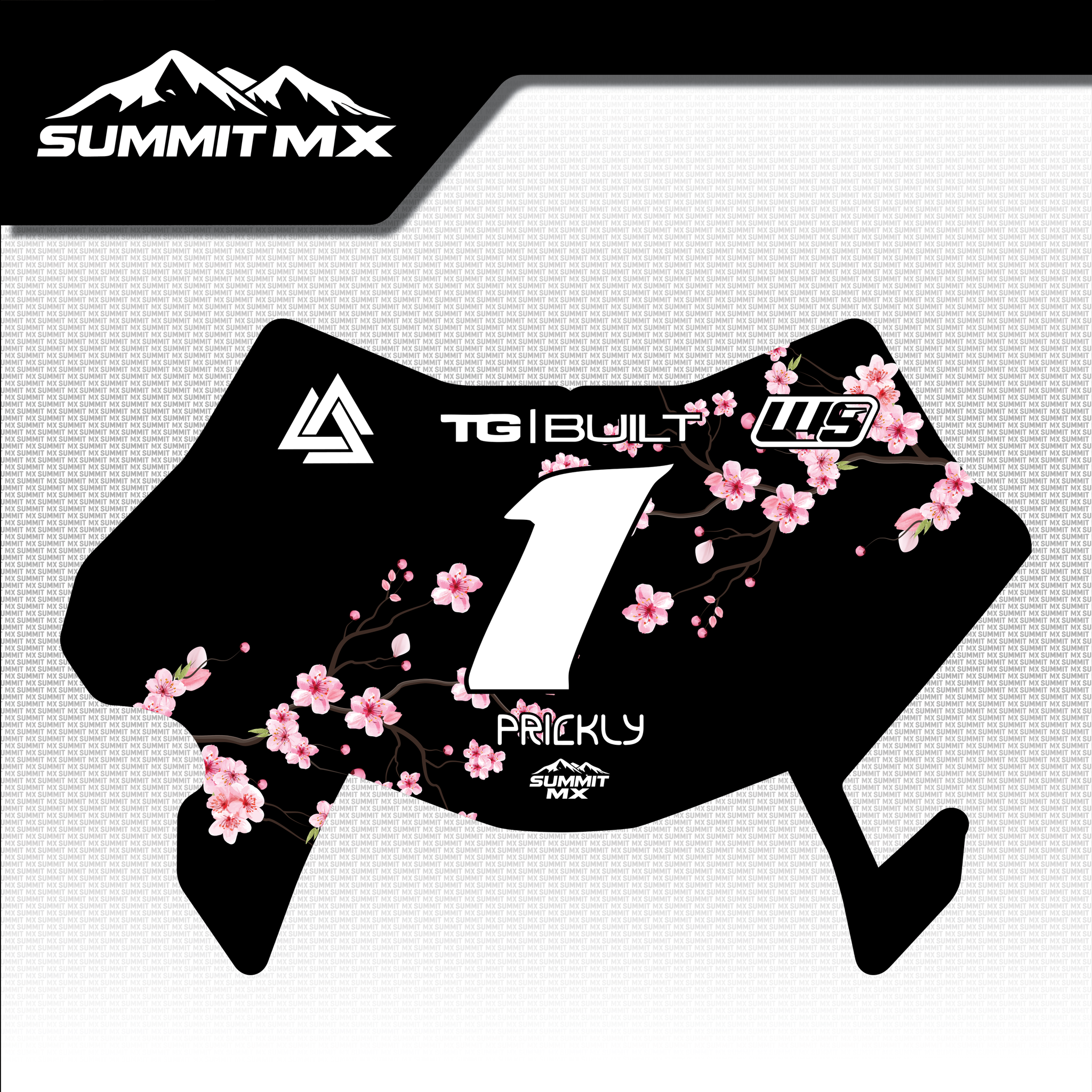 Sur-Ron Ultra Bee Number Plate Decal – Cherry Blossom – Summit MX