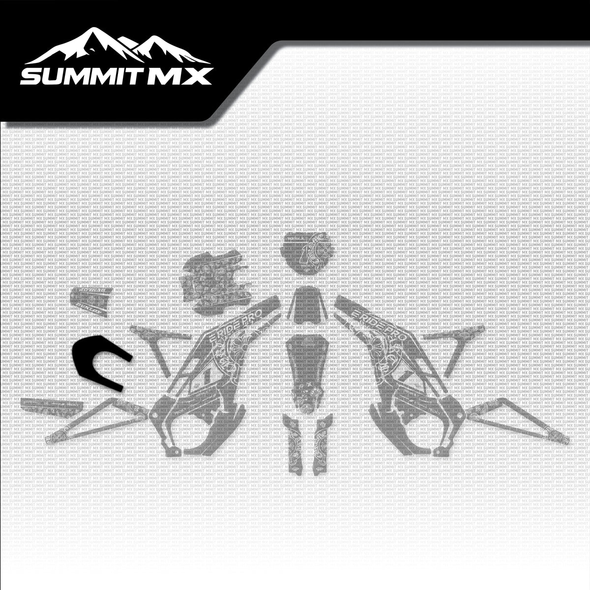 Chrome Hearts Decal for E-Ride Pro Rear Mud Guard placement on the full kit