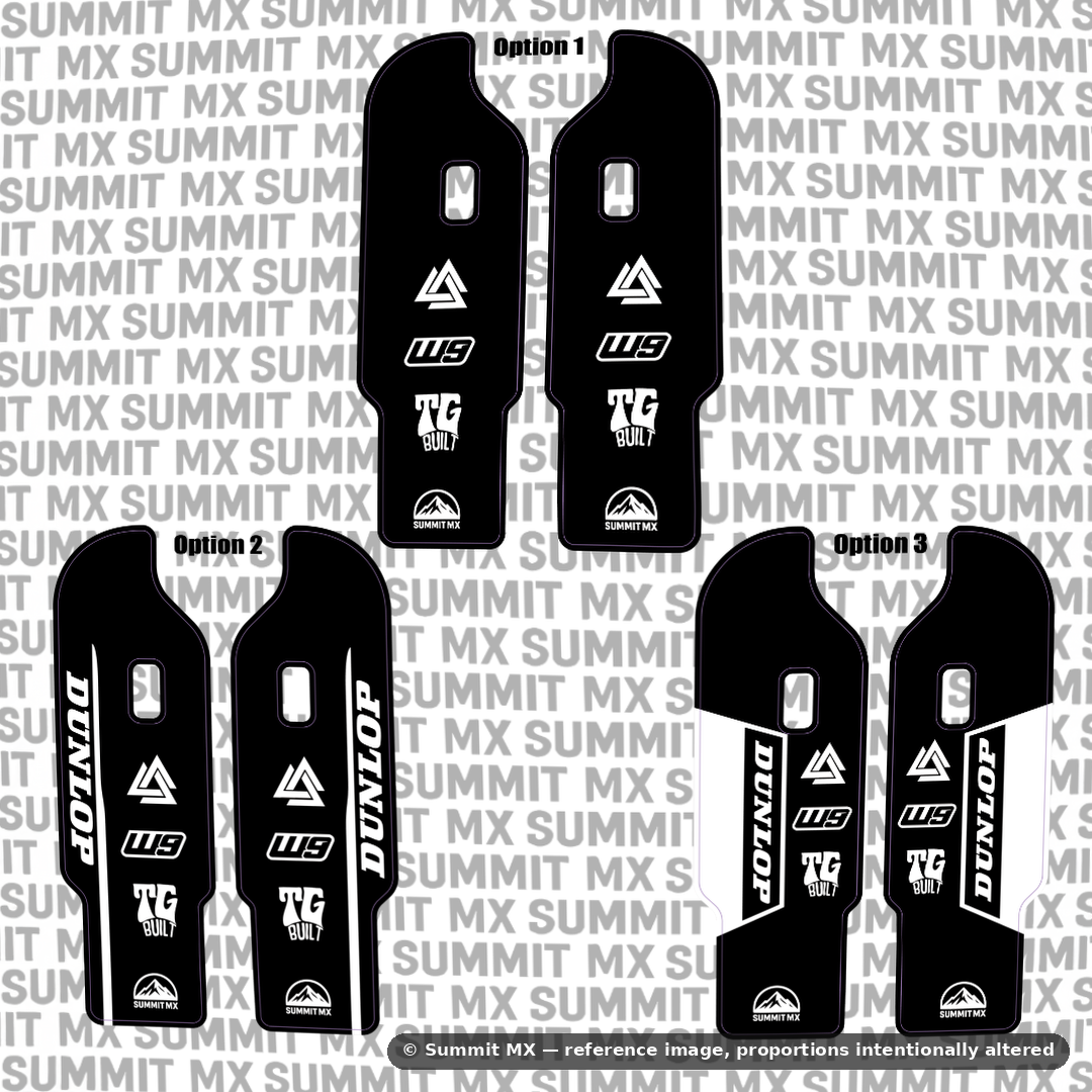 DNM fork guard black design layout — Summit MX