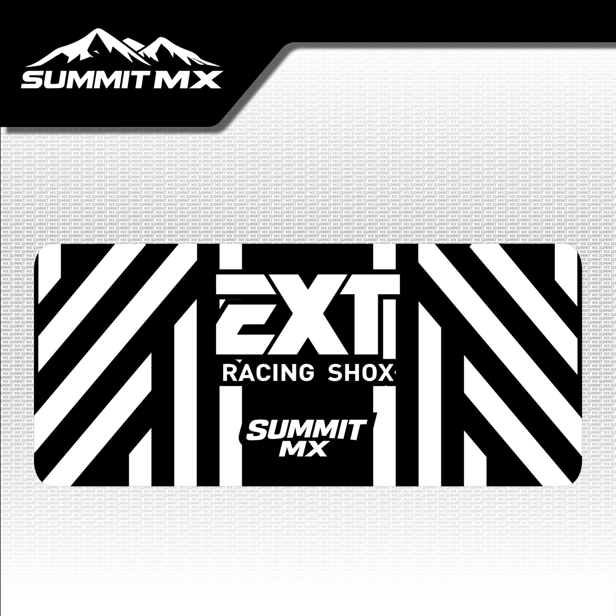EXT Arma MX shock decal, charcoal colorway — Summit MX