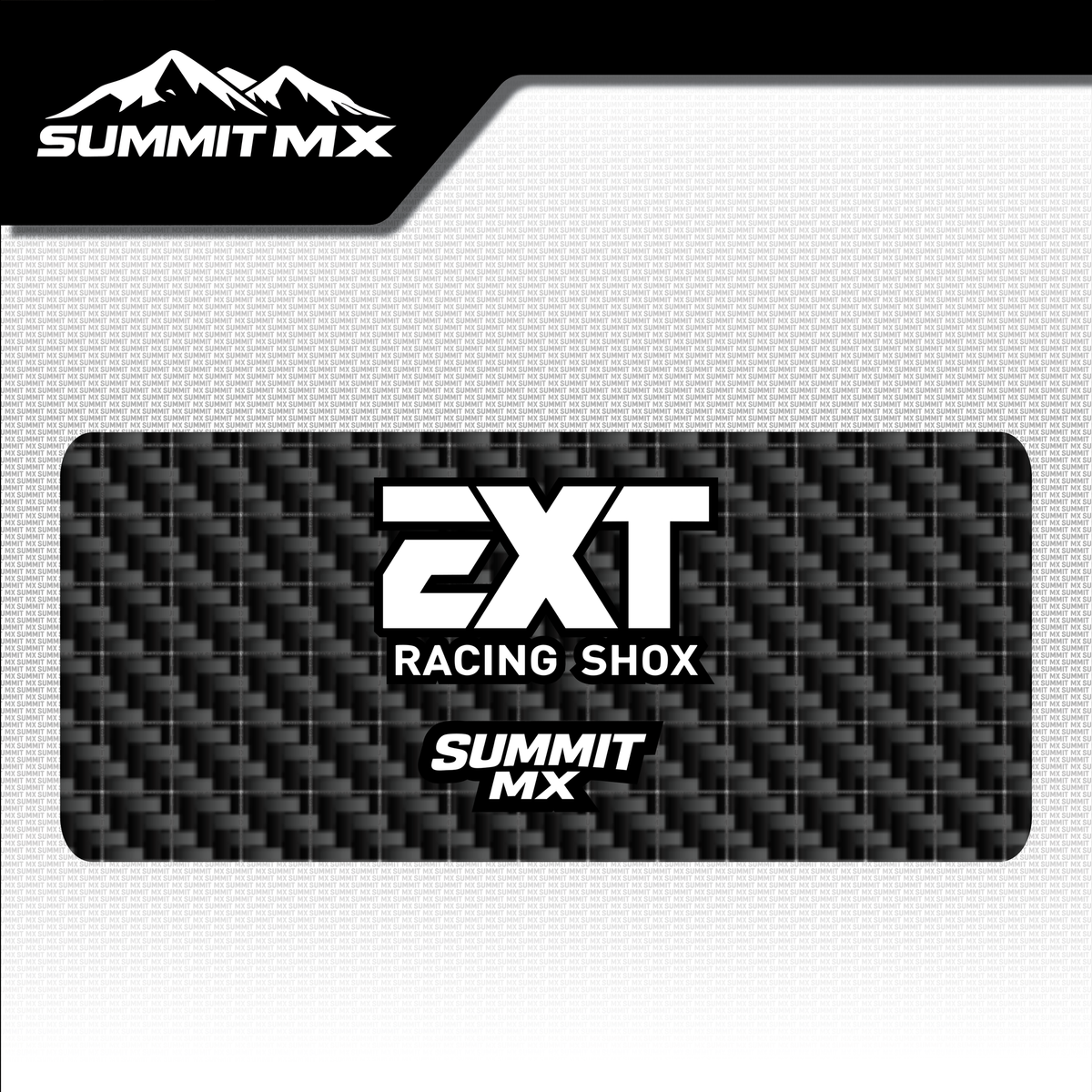 EXT Arma MX shock decal, orange colorway — Summit MX