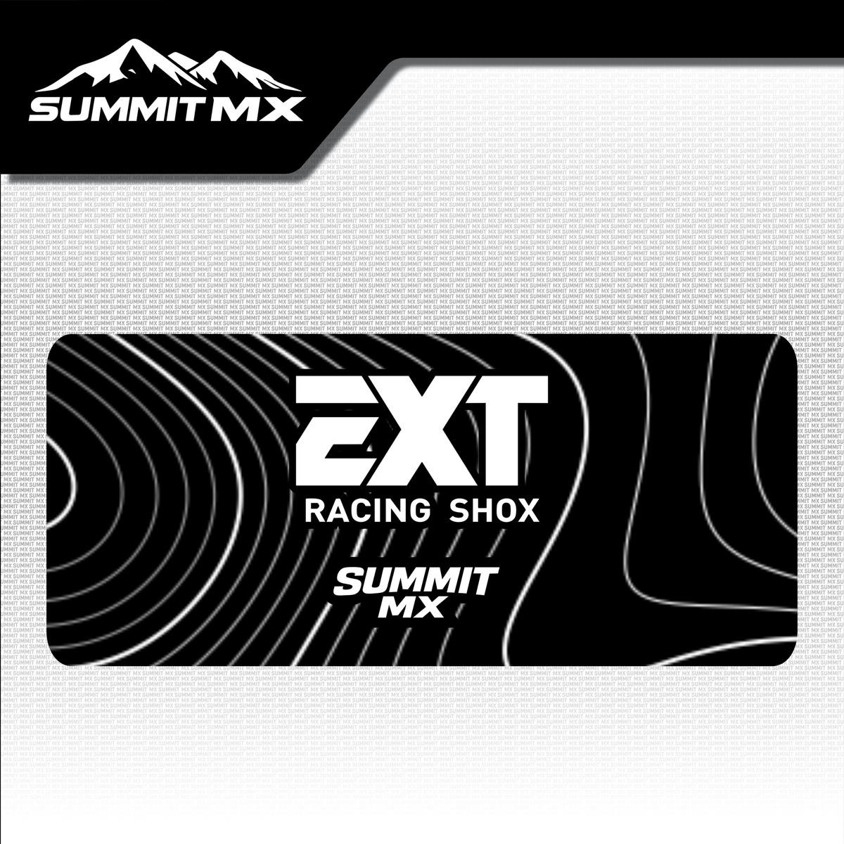 EXT Arma MX shock decal, red colorway — Summit MX