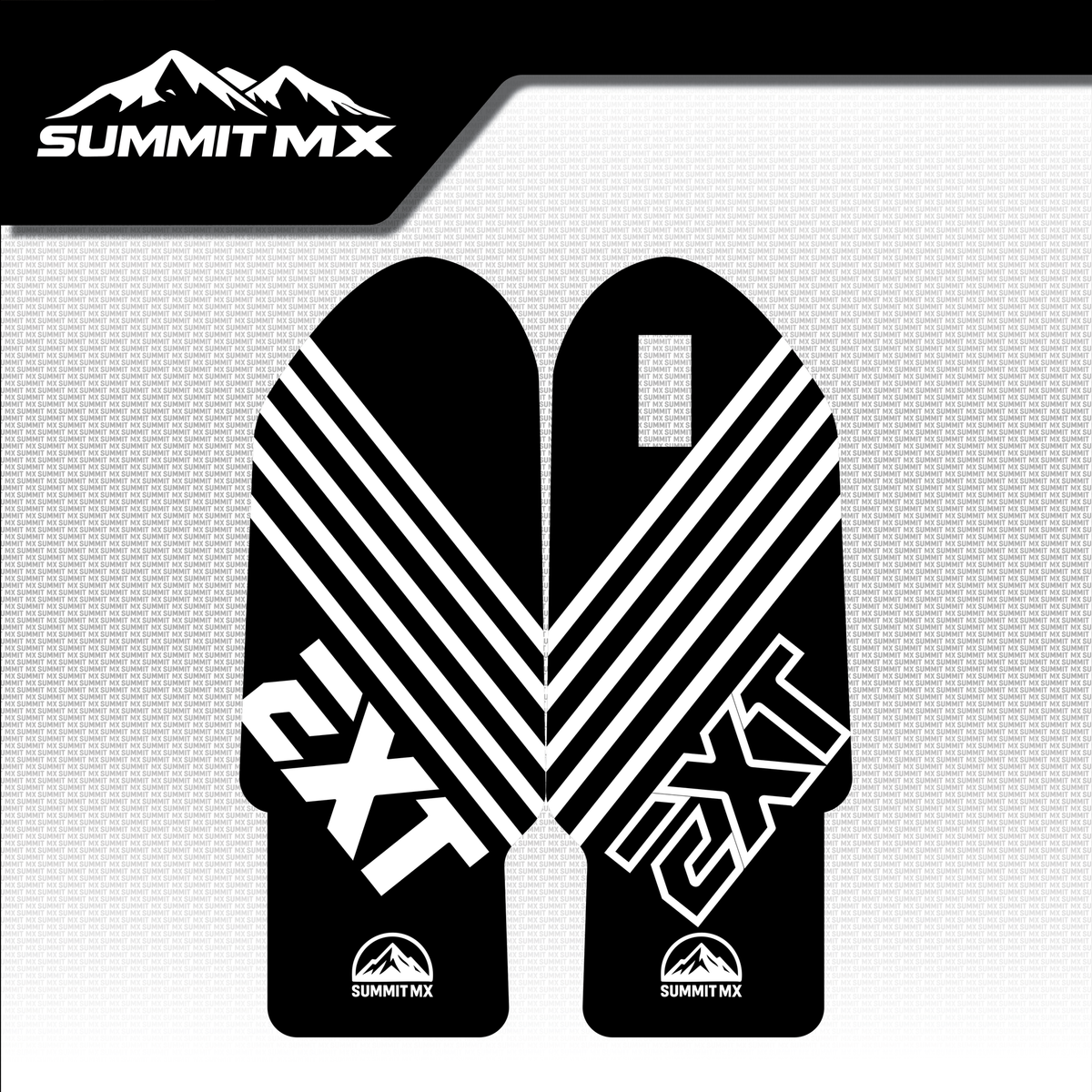 EXT fork guard decal design options 3 and 4 flat layout — Summit MX