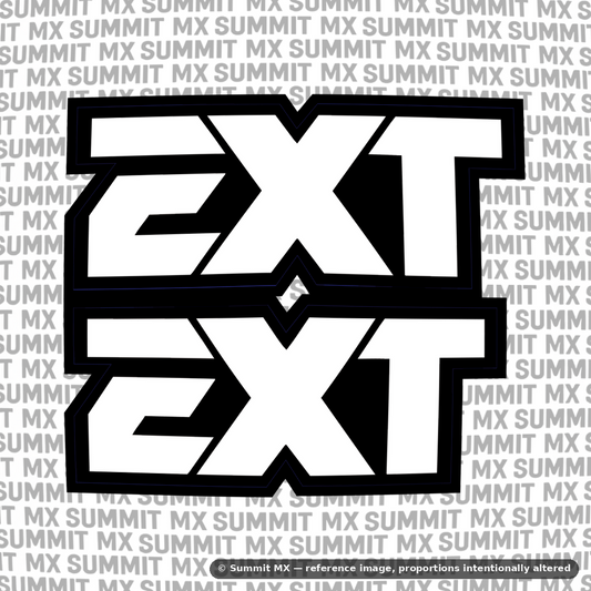 EXT fork tube decal logo design variation 1 — Summit MX