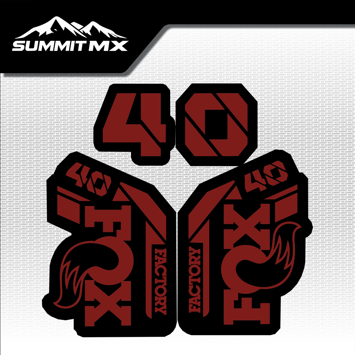 Fox 40 fork tube decal black edition — Summit MX