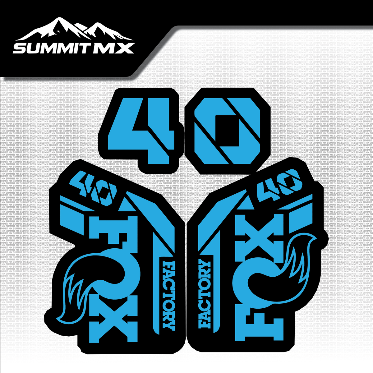 Fox 40 fork tube decal color option — Summit MX