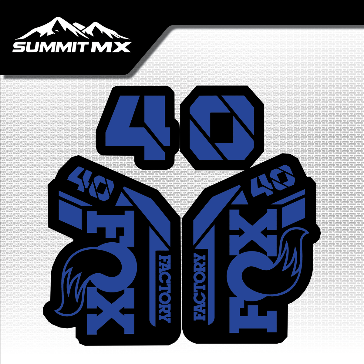 Fox 40 fork tube decal style selection — Summit MX