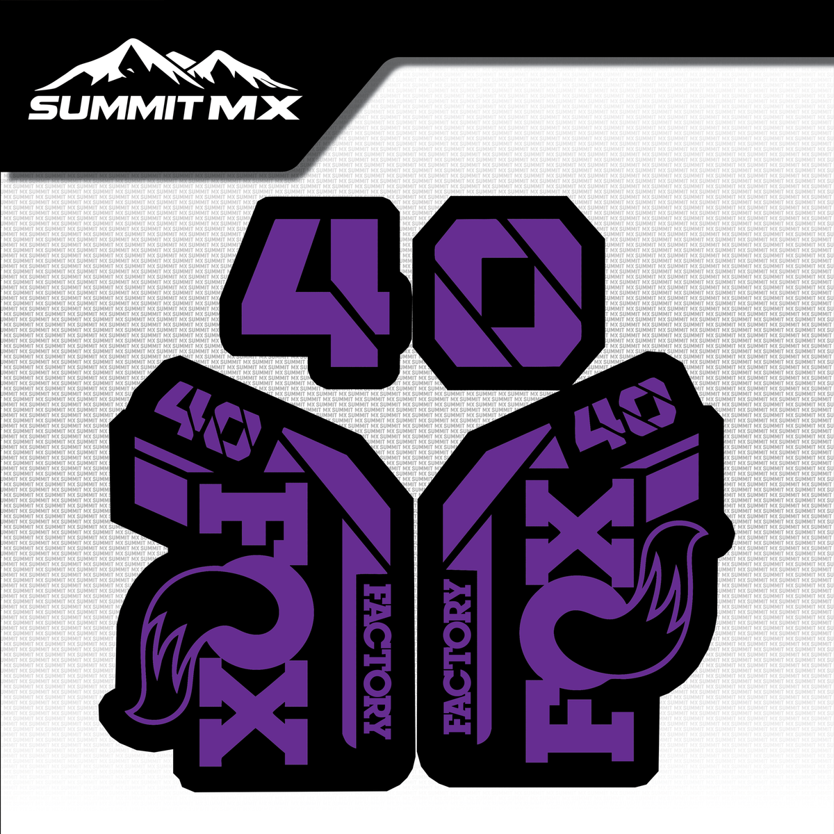Fox 40 fork tube decal design alternative — Summit MX