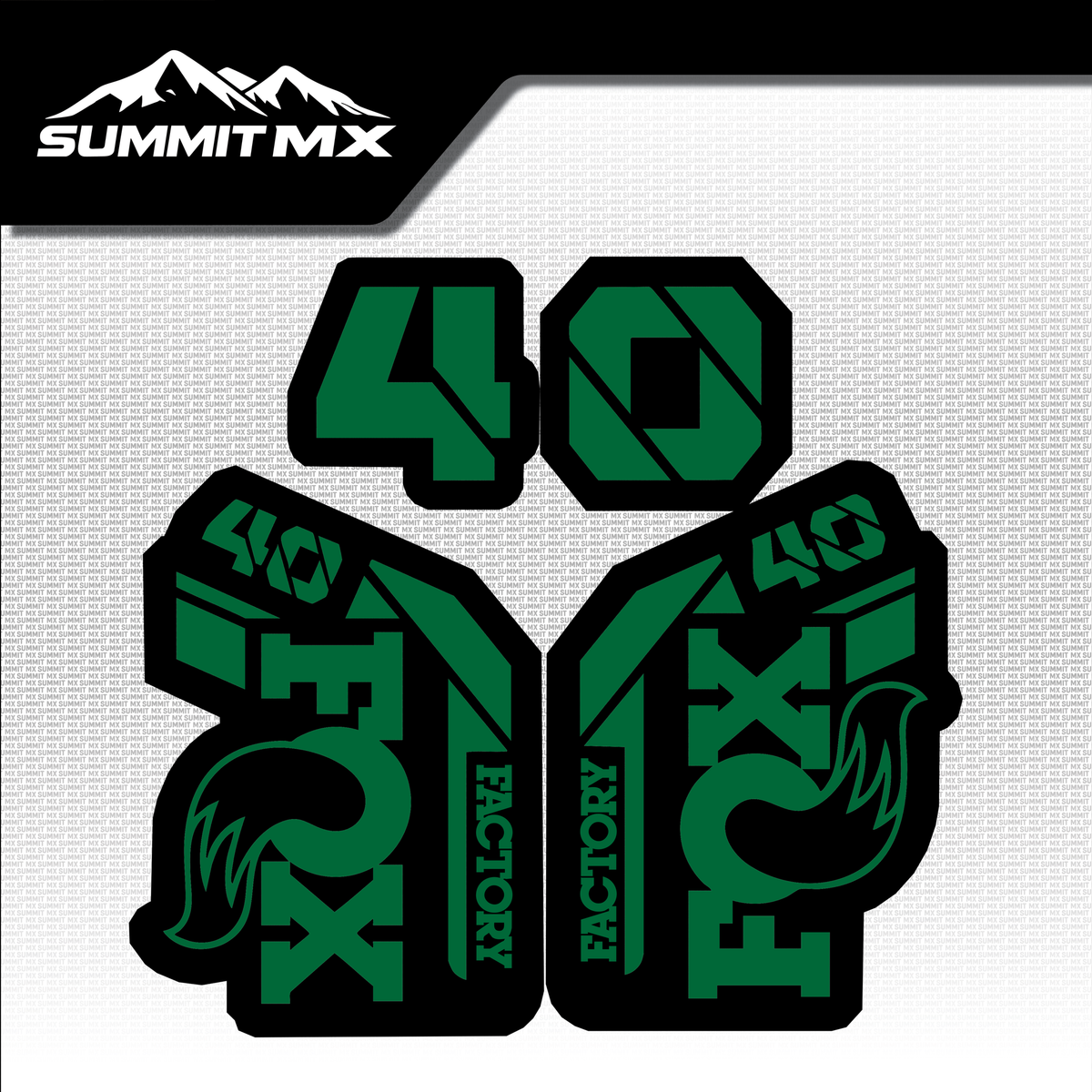 Fox 40 fork tube decal custom pattern — Summit MX