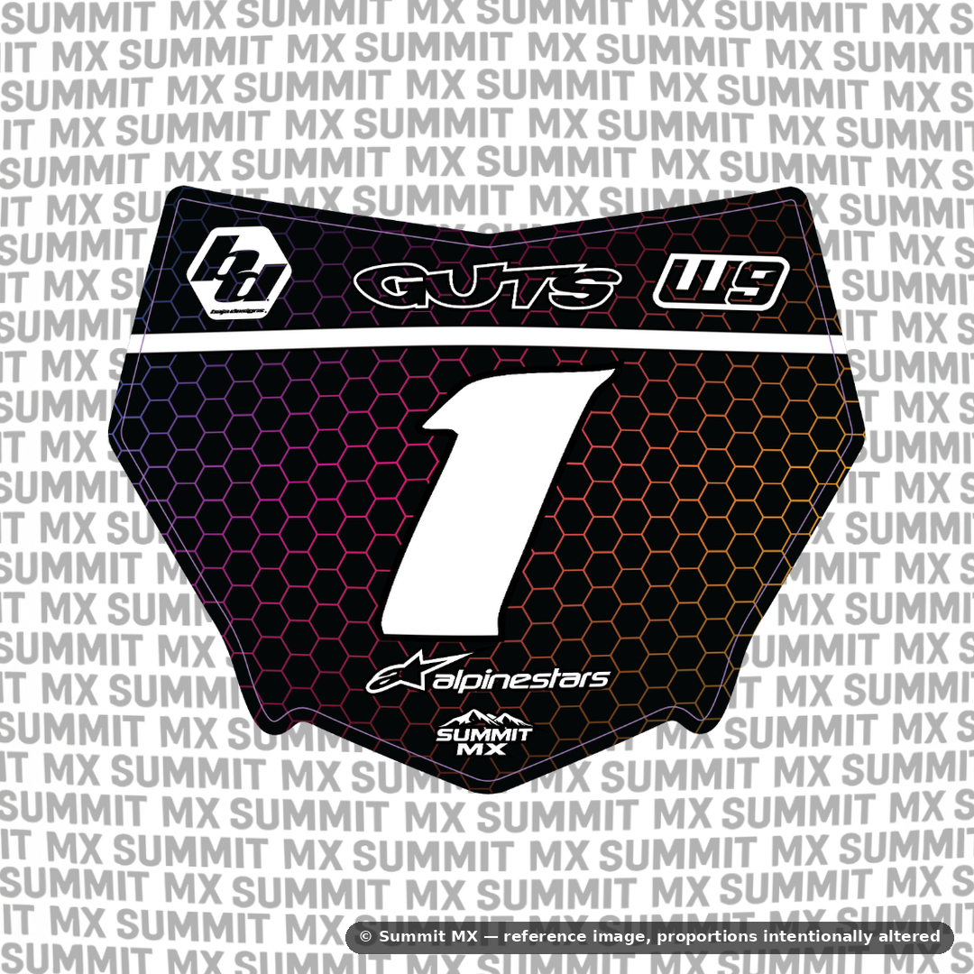 Hex Decal for Motocutz Number Plate — view 4