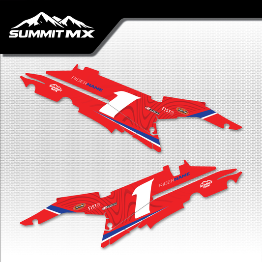 Honda Inspired Ultra Bee Side Number Plate Decals by Summit MX
