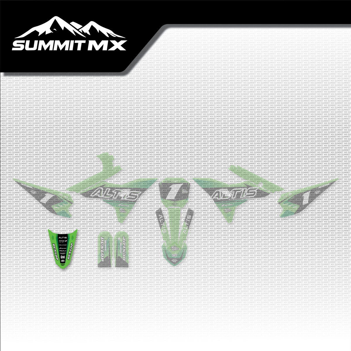 Kawasaki Inspired Altis Sigma Rear Fender Decal placement on the full kit