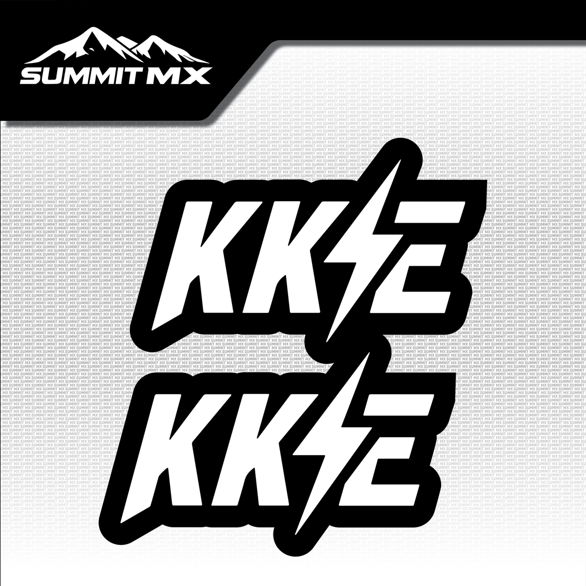 KKE fork tube decal in white colorway — Summit MX