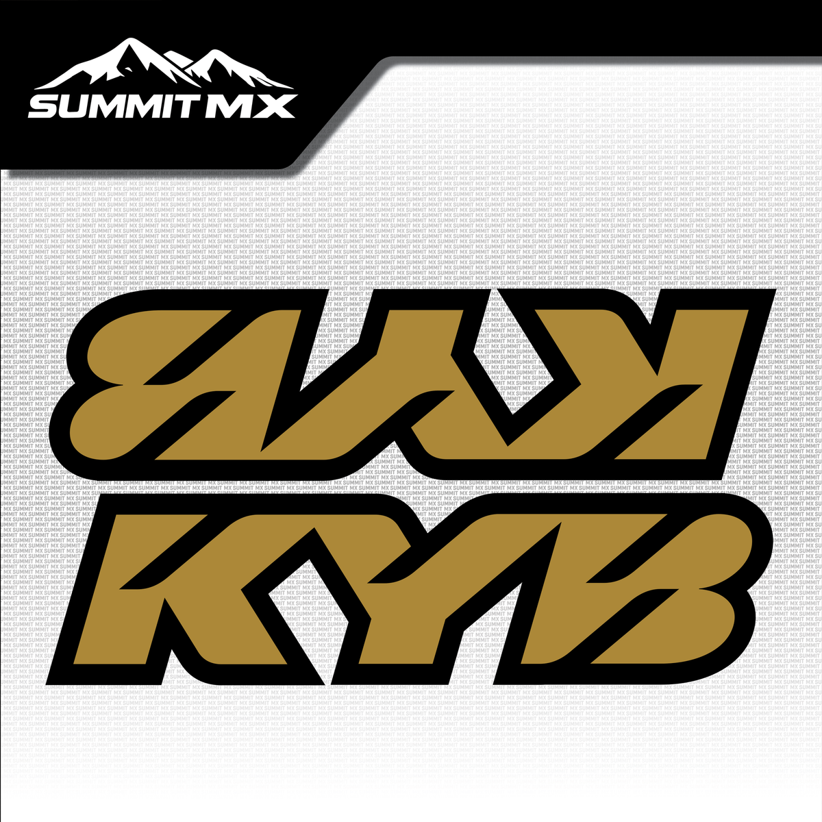 KYB fork tube decal in yellow colorway — Summit MX