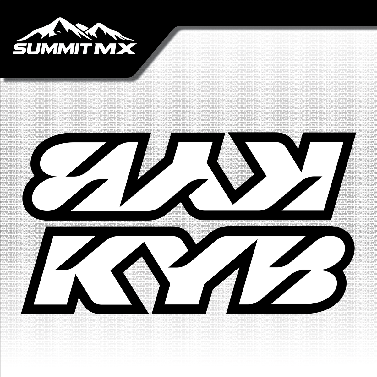 KYB fork tube decal in white colorway — Summit MX