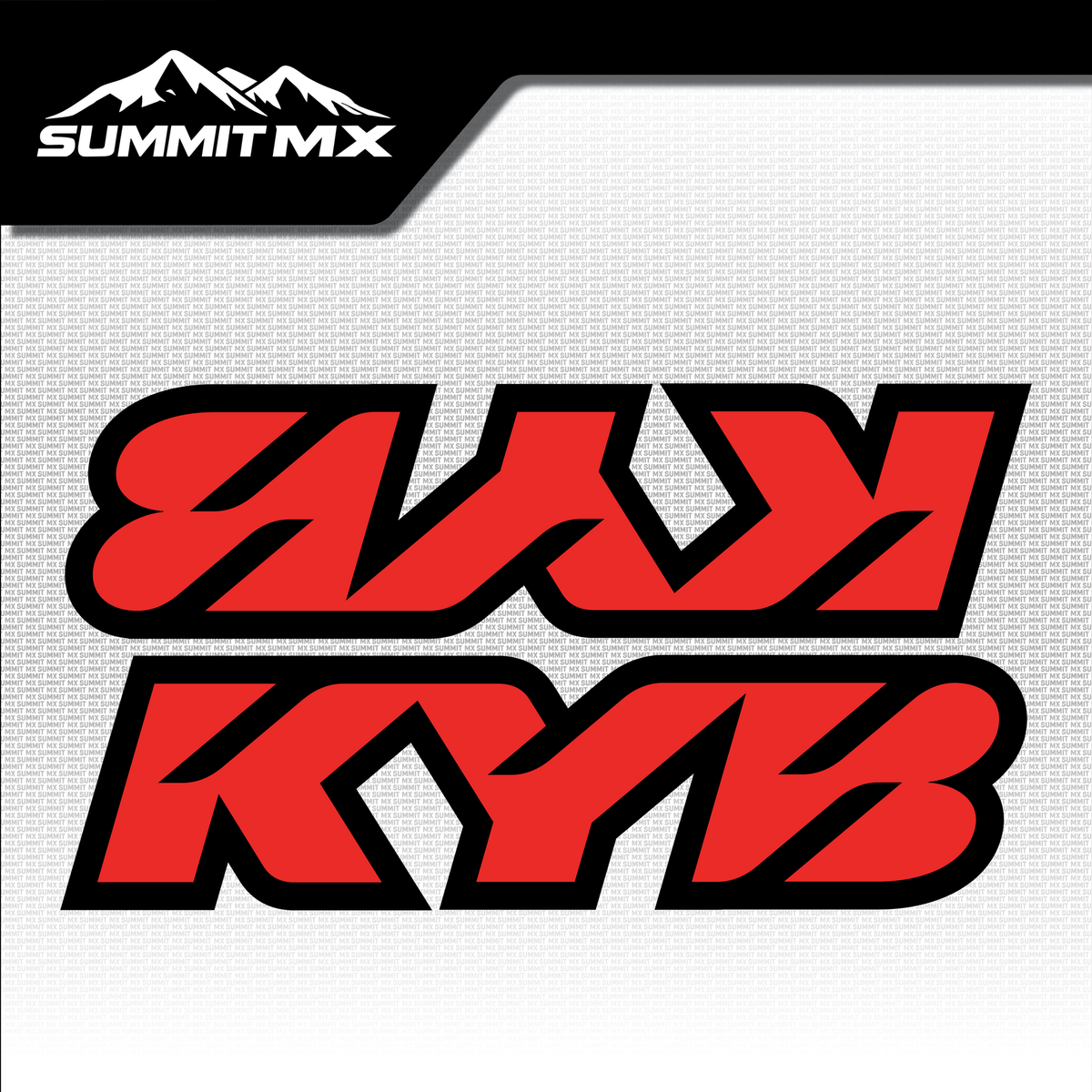 KYB fork tube decal in red colorway — Summit MX