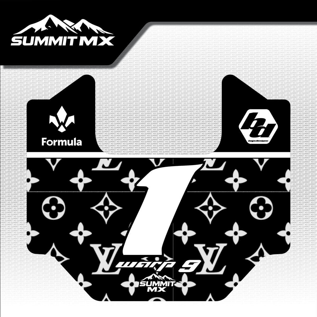 LV Decal for Juiced Scrambler Number Plate