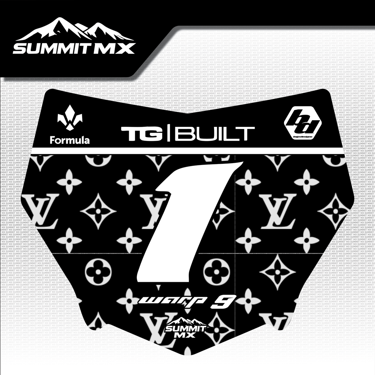 LV Decal for Motocutz Number Plate — view 2
