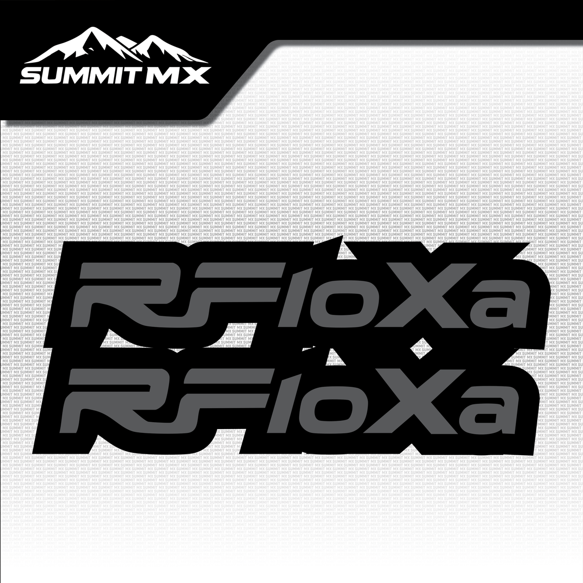 RFloXa fork tube decal in gray colorway — Summit MX