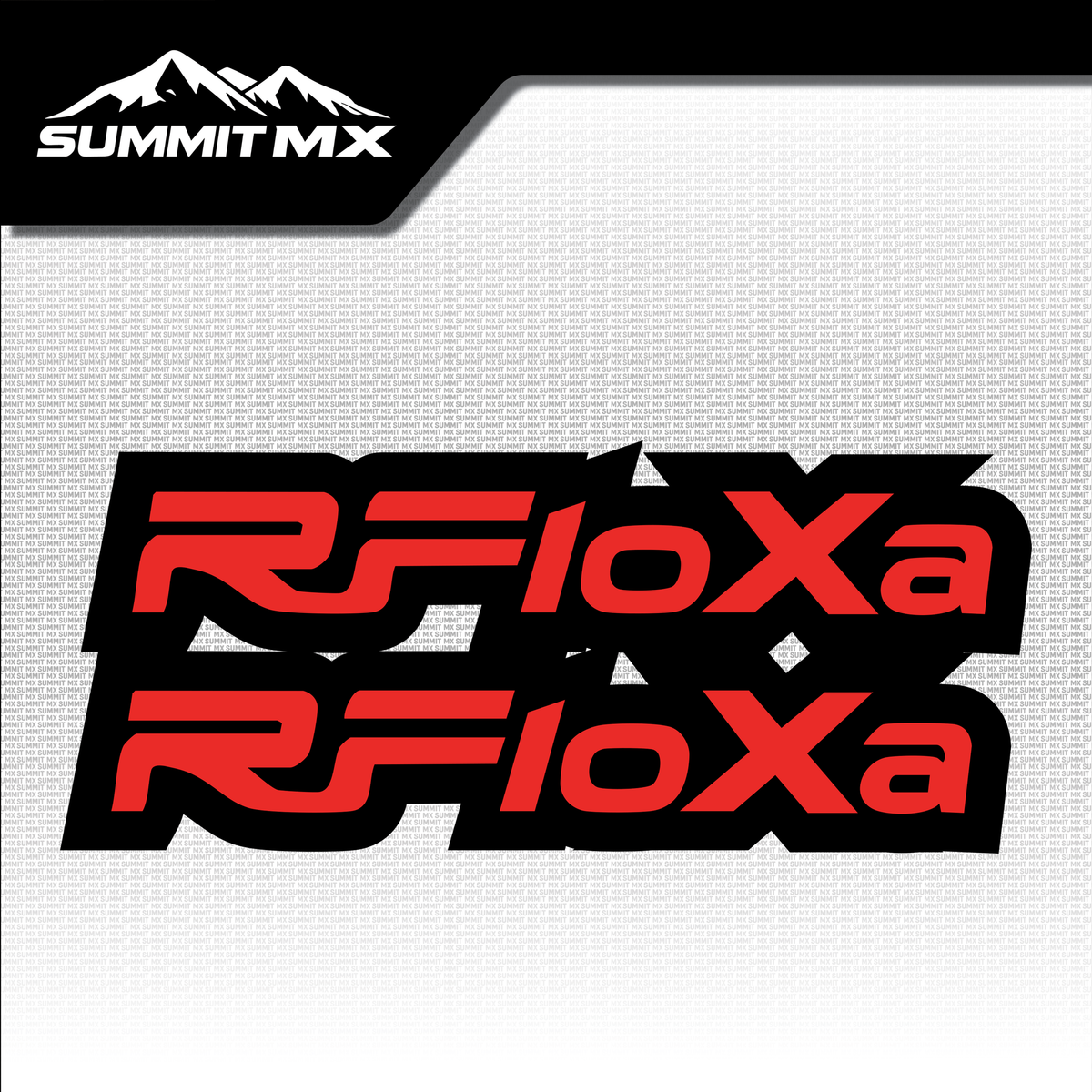 RFloXa fork tube decal in red colorway — Summit MX