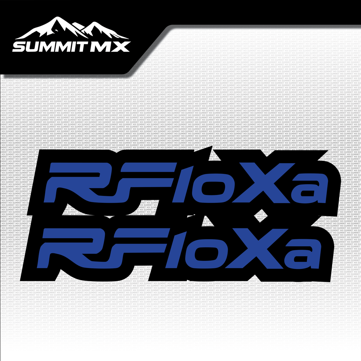 RFloXa fork tube decal in navy blue colorway — Summit MX
