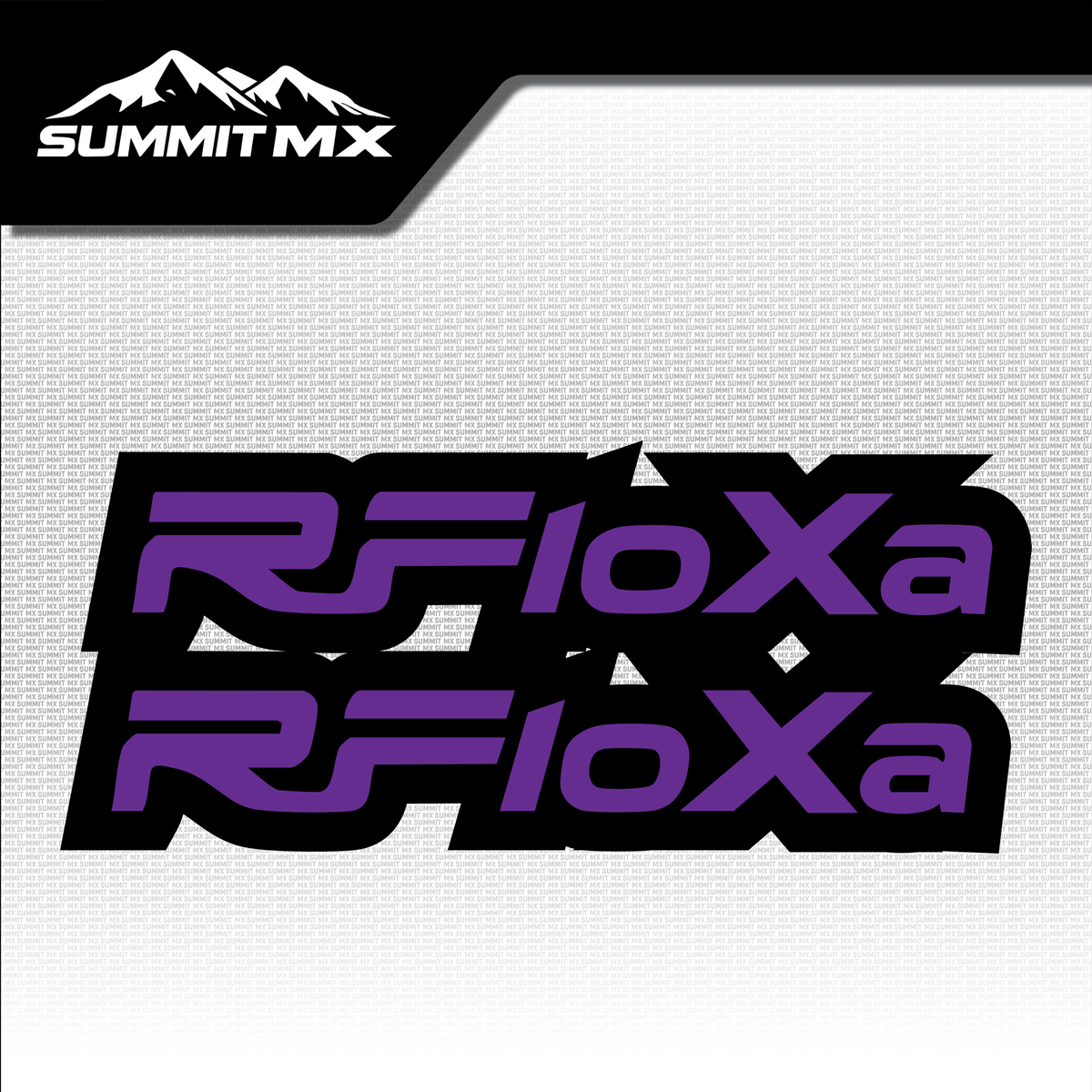 RFloXa fork tube decal in purple colorway — Summit MX