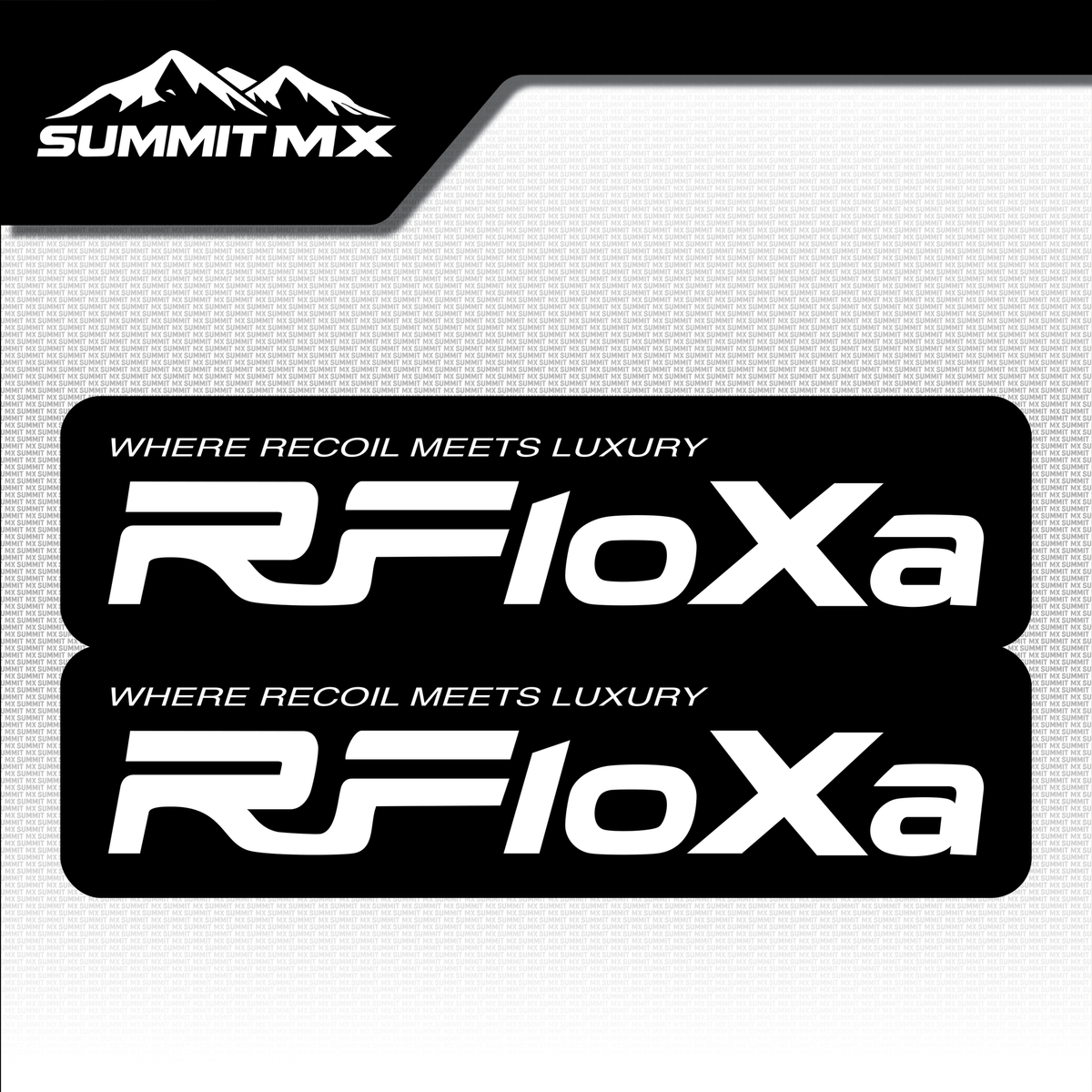 RFloXa "Where Recoil Meets Luxury" Fork Tube Decal