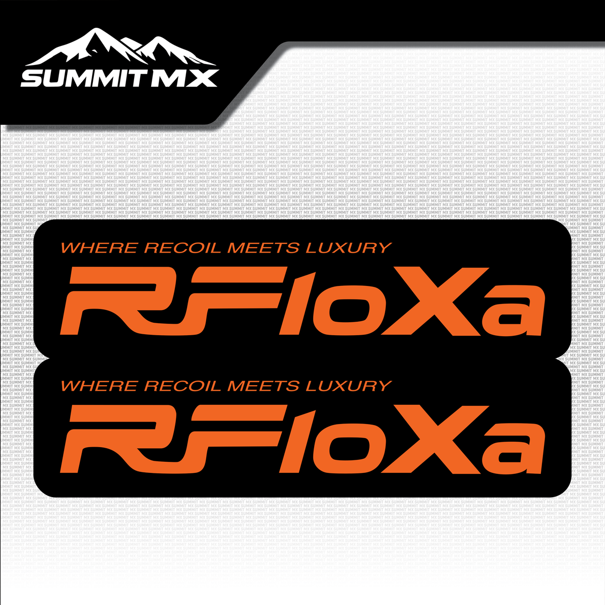 RFloXa "Where Recoil Meets Luxury" Fork Tube Decal — view 3