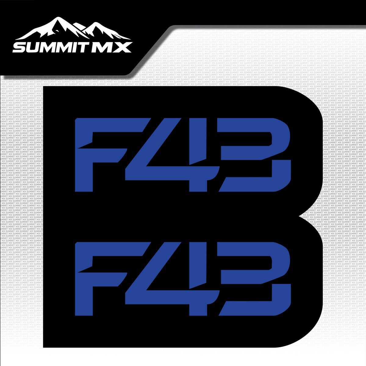 Sirris F43 fork decal in royal blue colorway — Summit MX