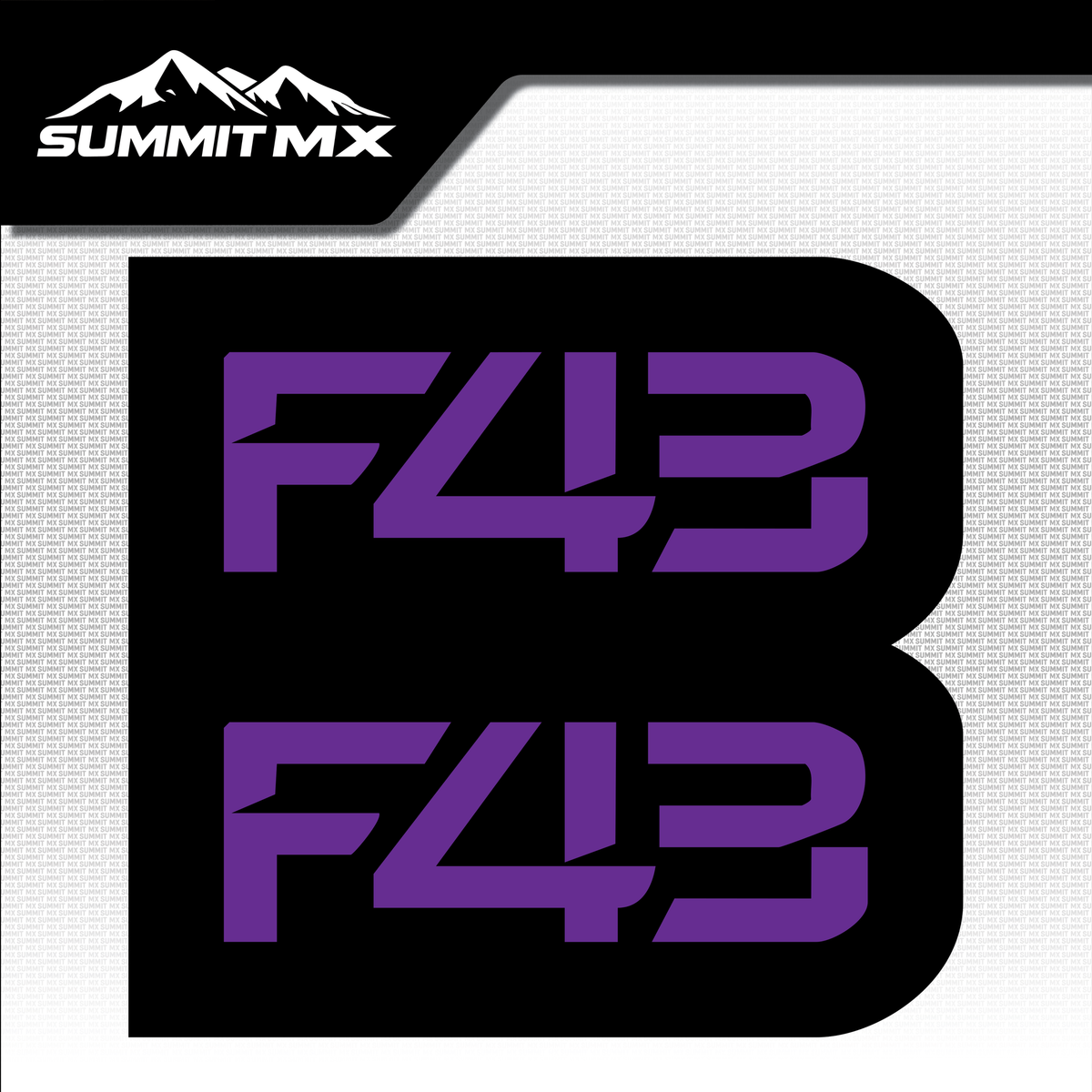 Sirris F43 fork decal in purple colorway — Summit MX