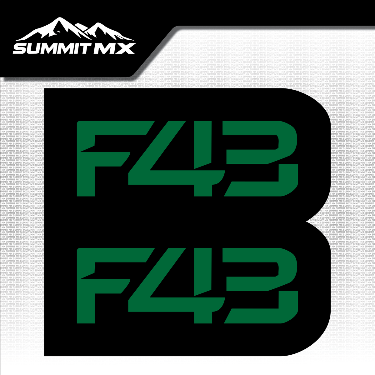 Sirris F43 fork decal in lime green colorway — Summit MX