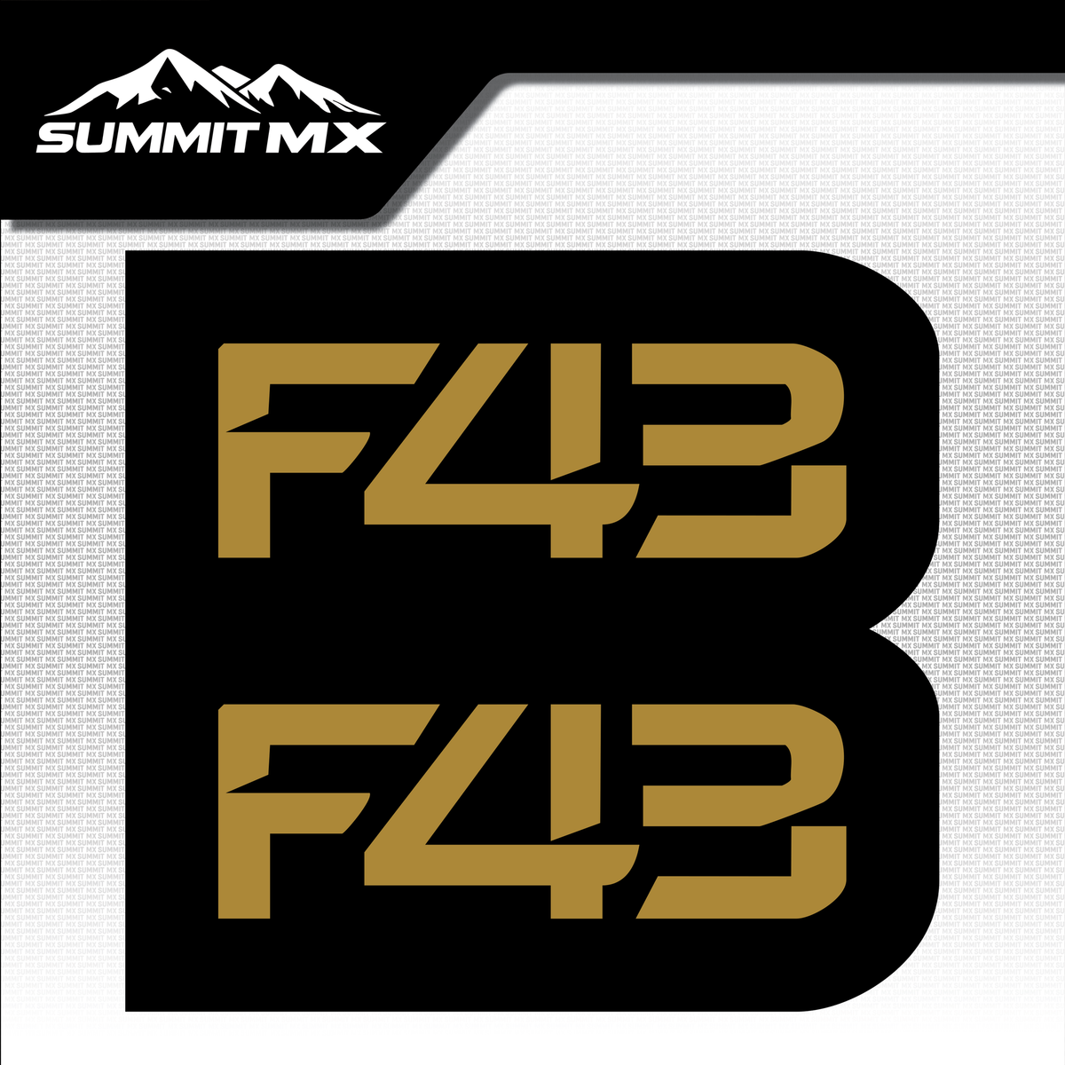 Sirris F43 fork decal in golden yellow colorway — Summit MX