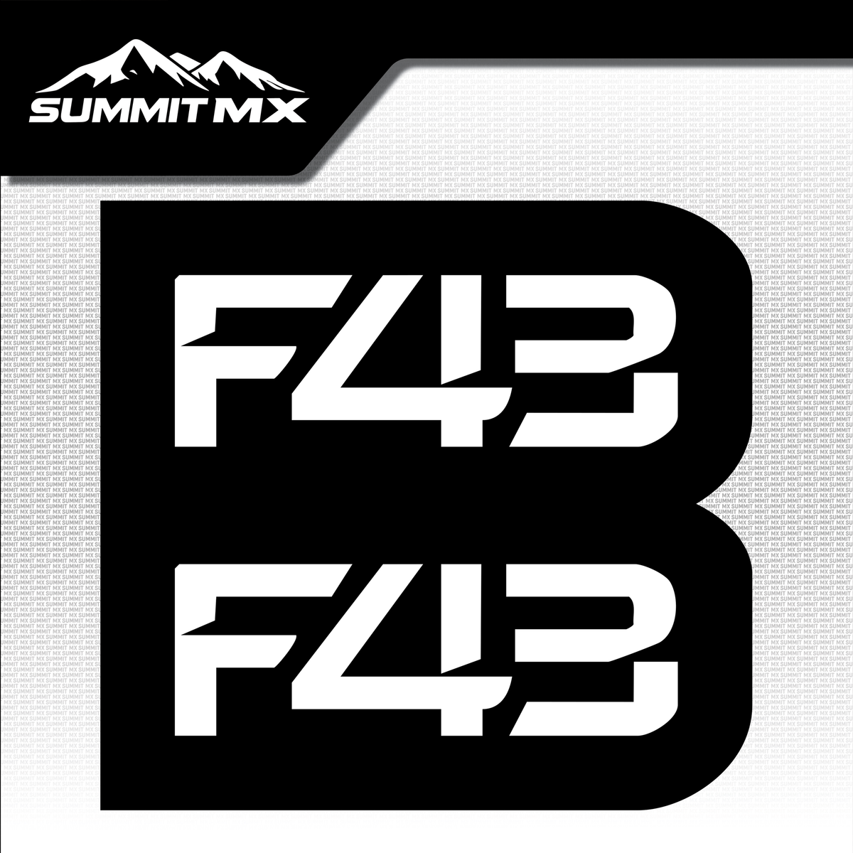 Sirris F43 fork decal in white colorway — Summit MX