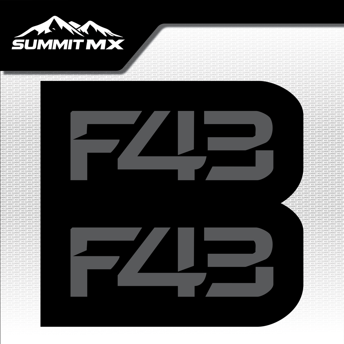 Sirris F43 fork decal in orange colorway — Summit MX